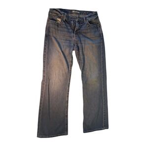 Western BKE Tyler Bootcut Jeans Mens 32R Light Wash Heavy Contrast Stitch Denim